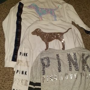 W/stains PINK VS long sleeve bundle